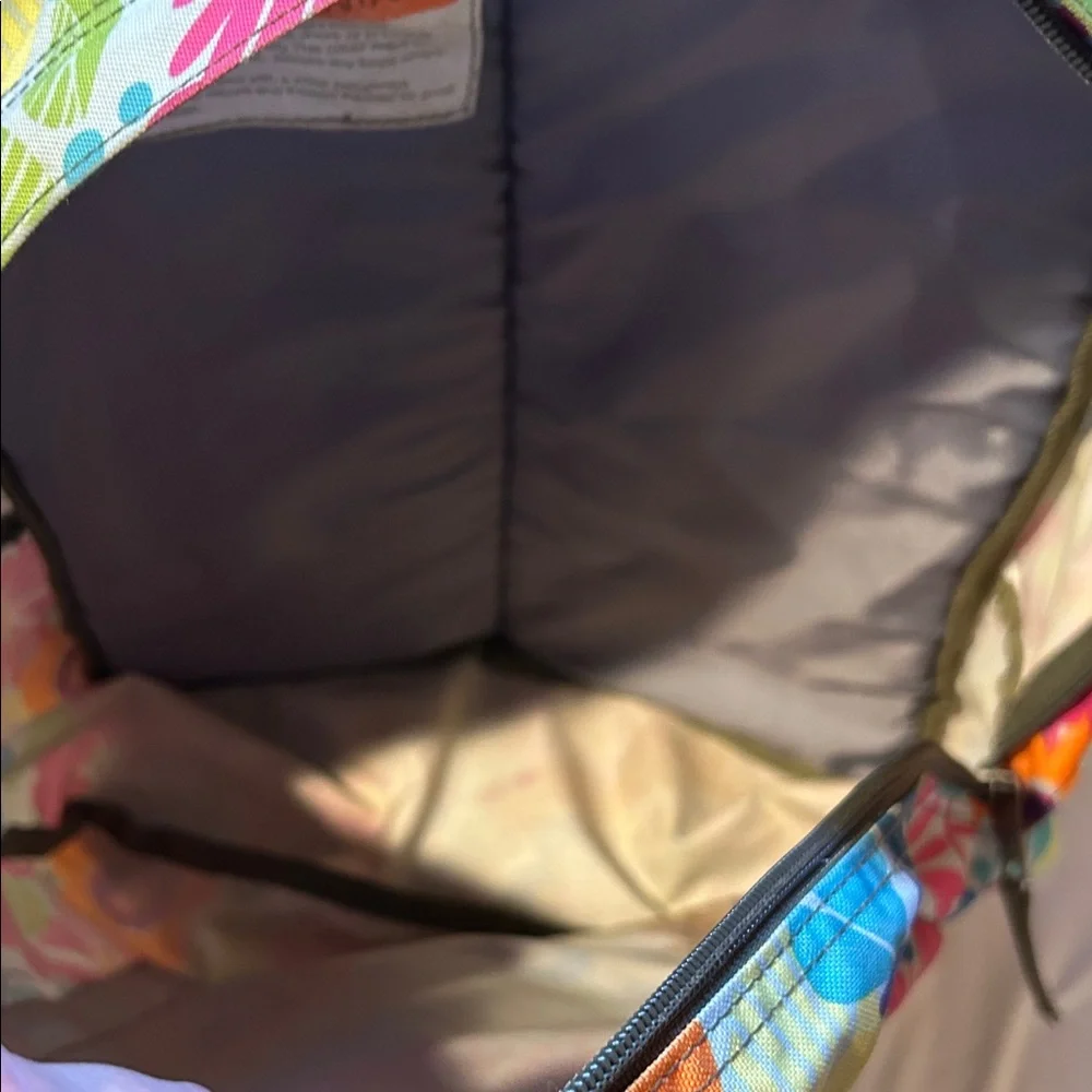 L.L. Bean Multicolor Floral Kids Backpack - Pink, Blue, Orange, Green